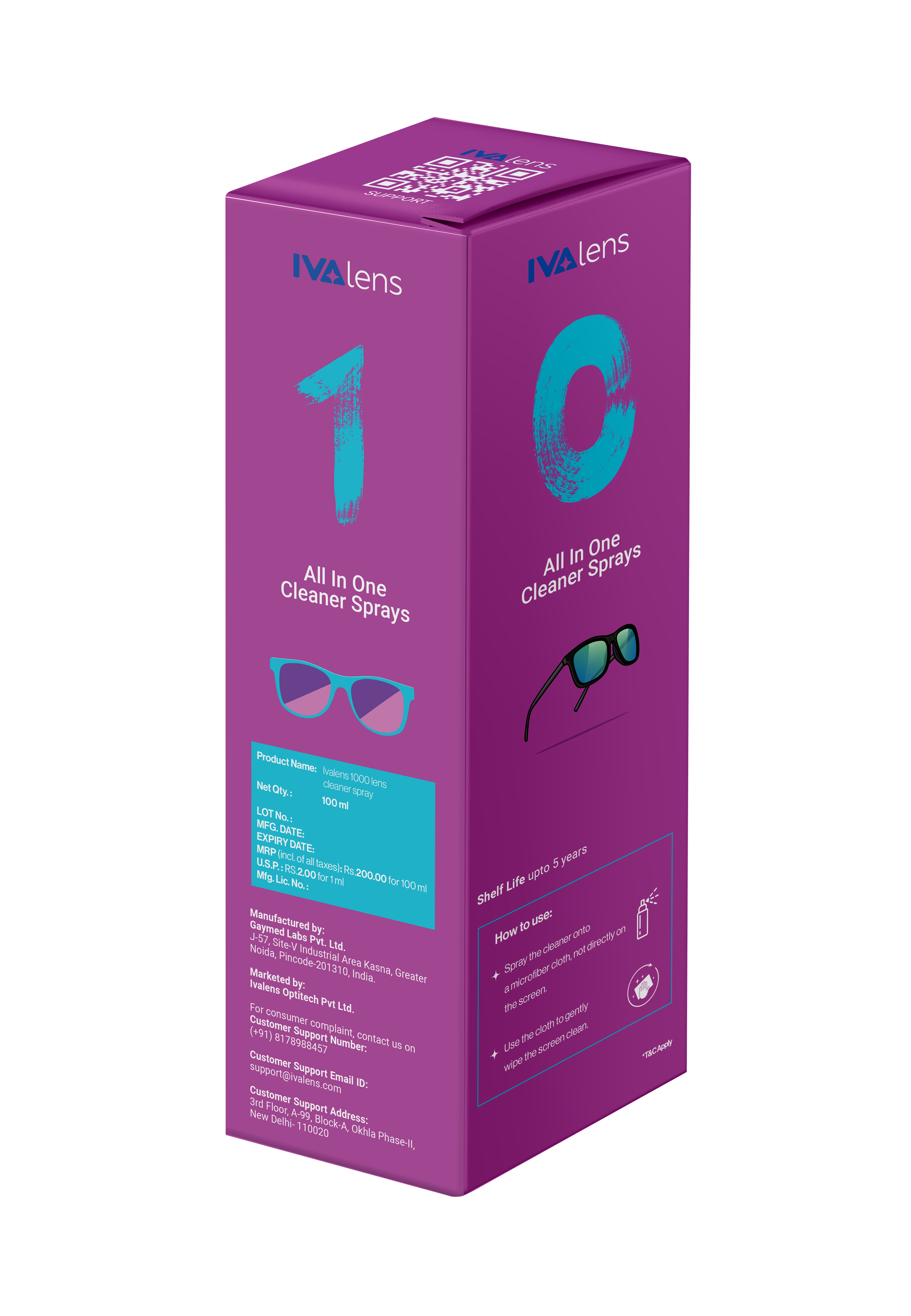 Ivalens 1000 lens Cleaner spray