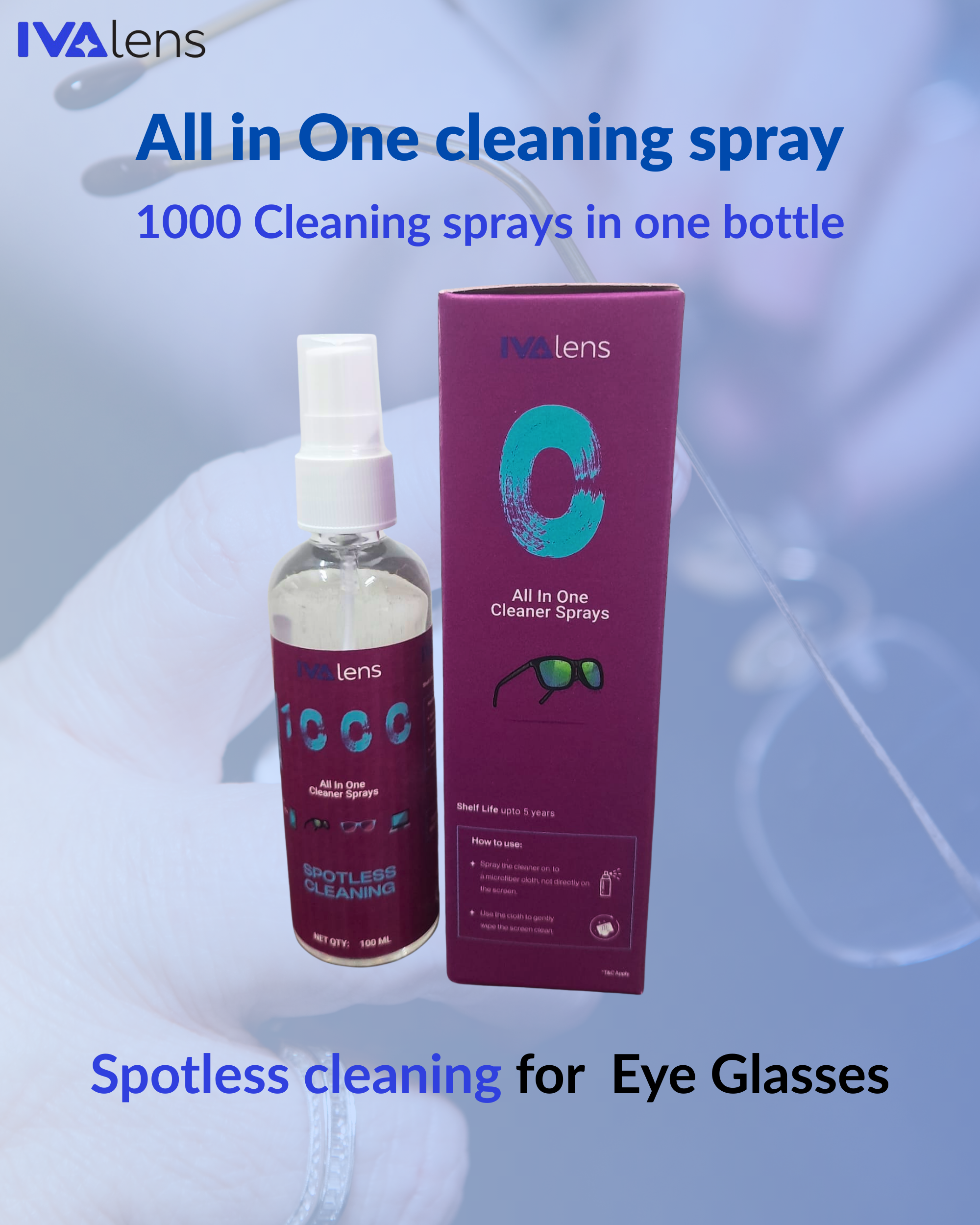 Ivalens 1000 lens Cleaner spray - Image 4