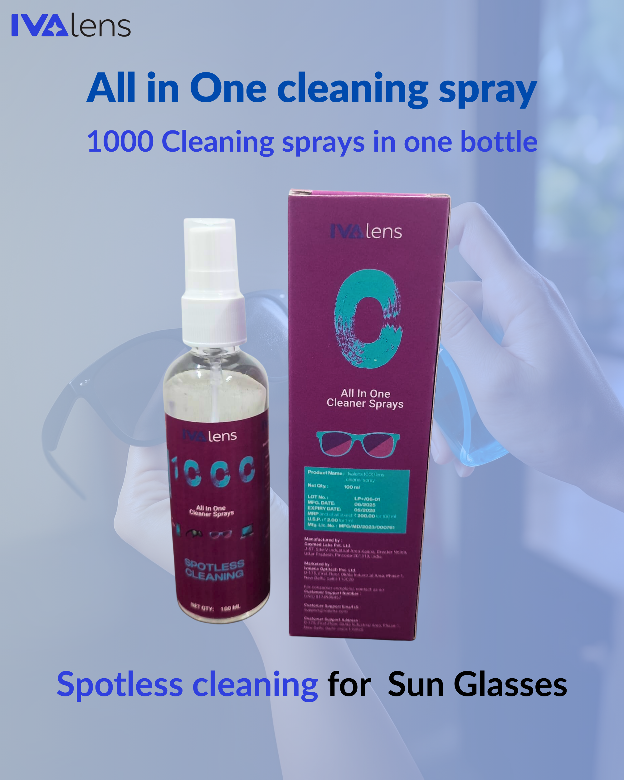 Ivalens 1000 lens Cleaner spray - Image 5