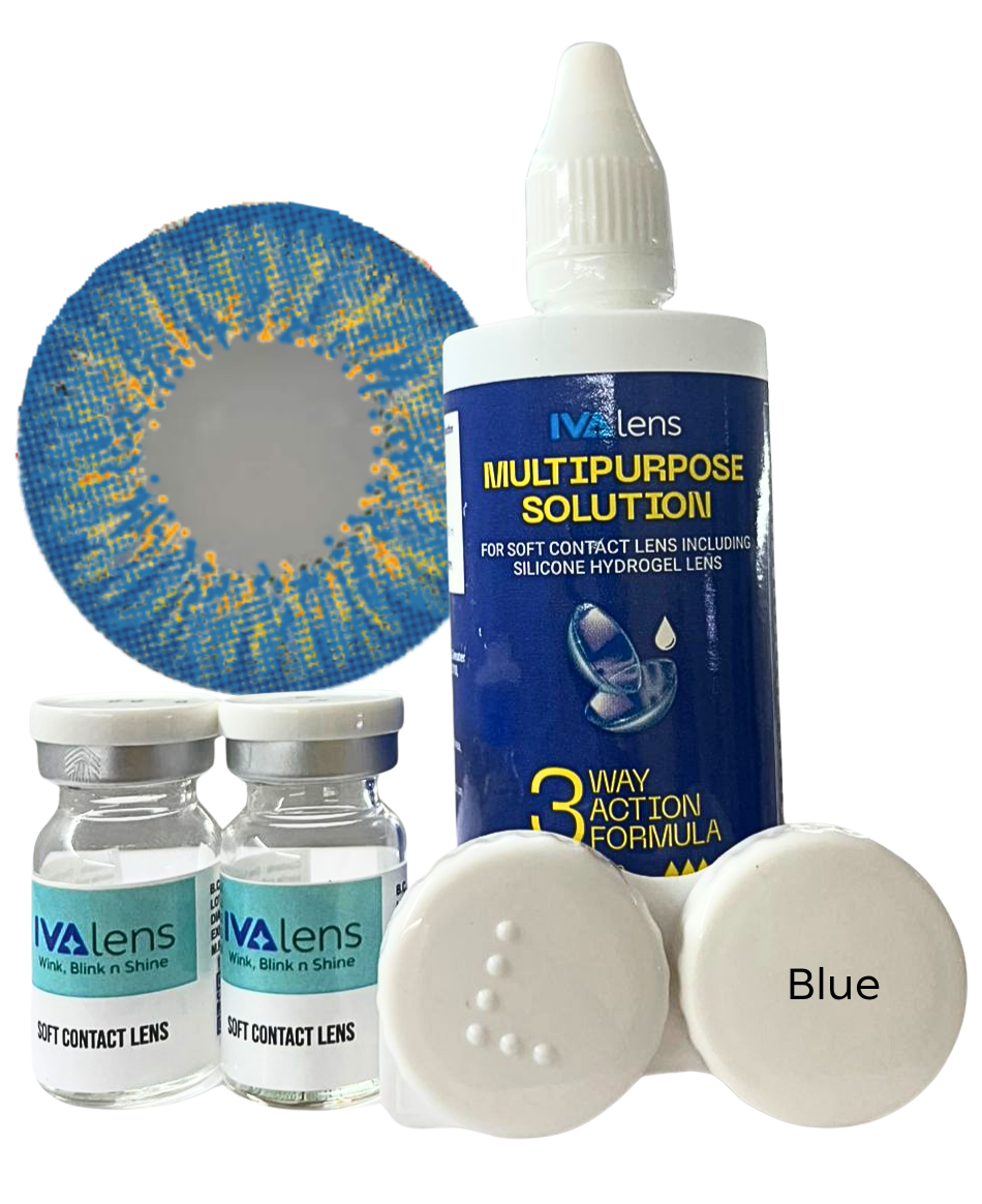 Ivalens Yearly Color Contact lens-(Deep Blue)